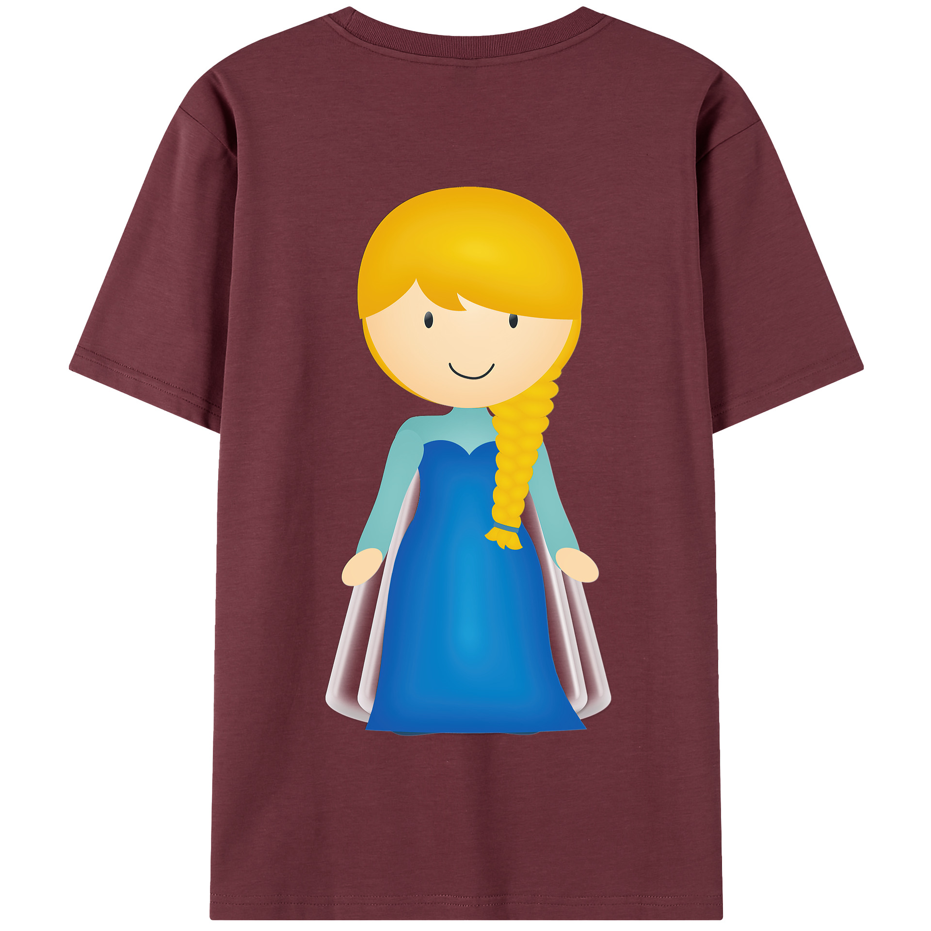 （画像用） アナと雪の女王 アンナ エルサ Frozen Anna Elsa 綿100％半袖Tシャツ（背面プリント）